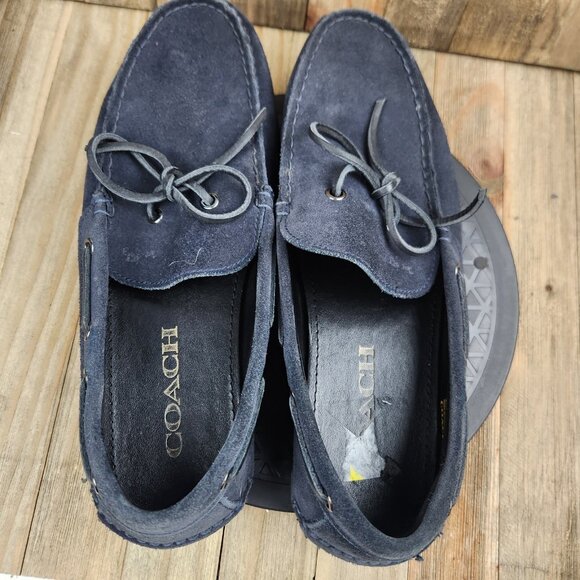 Mens Coach size 9 D Leather Casual Slip On Driving Loafer Shoes - Picture 5 of 10